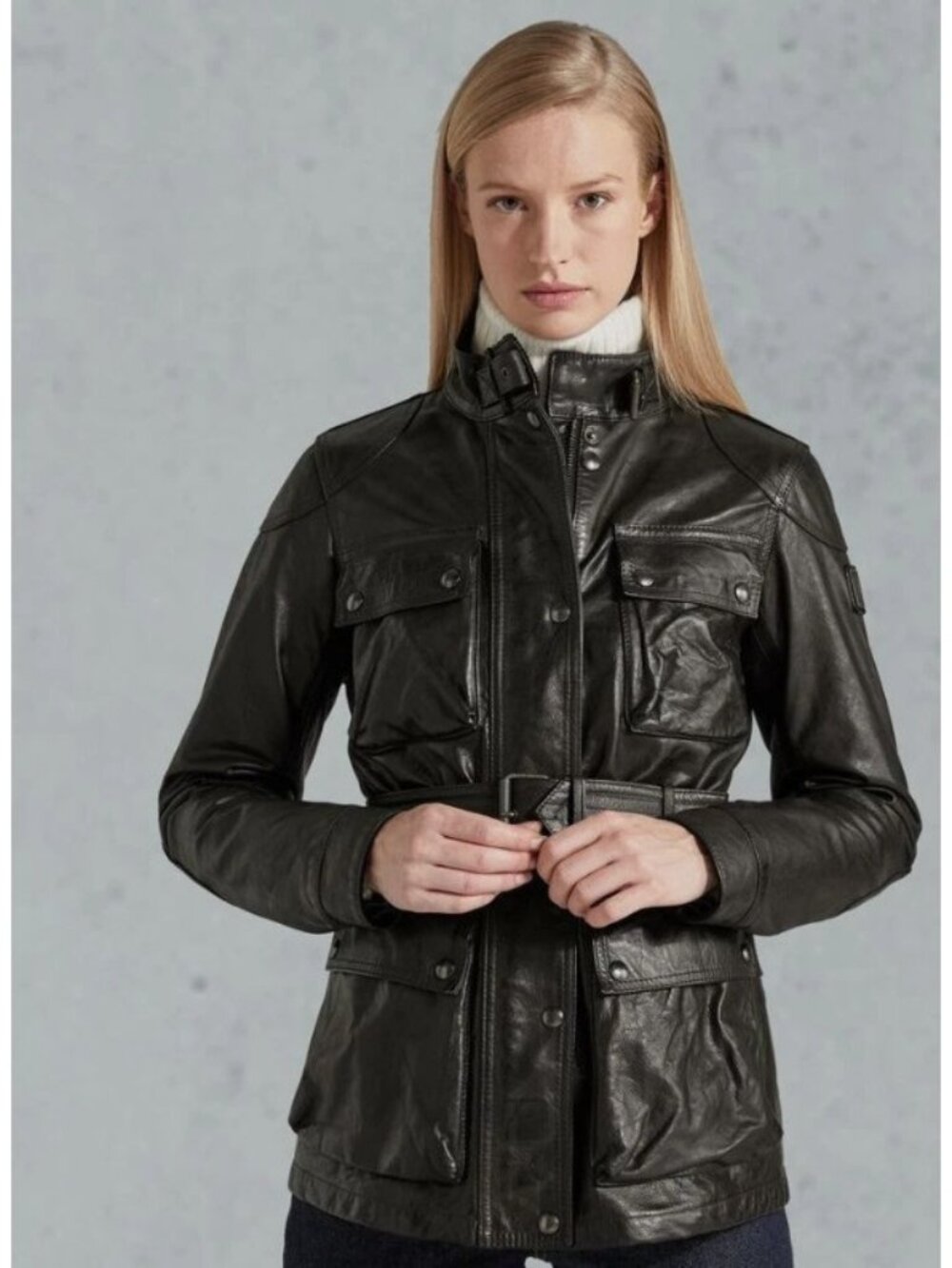 Belstaff trialmaster icon panther leather jacket size 2 NWT mspr $1350